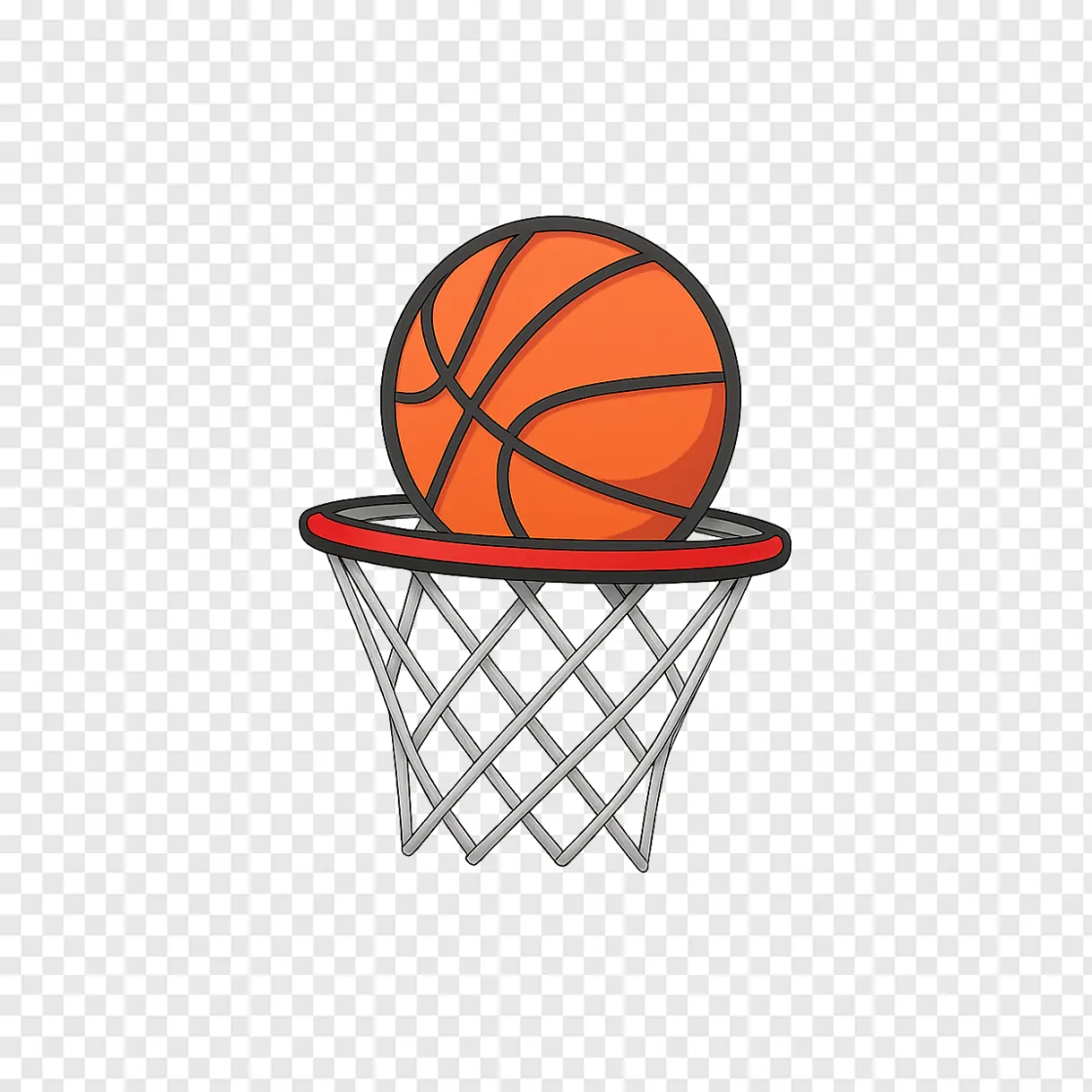 WNBA Basketball Rebound PNG Vector Graphic