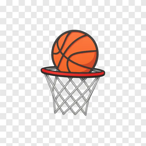 WNBA Basketball Rebound PNG Vector Graphic