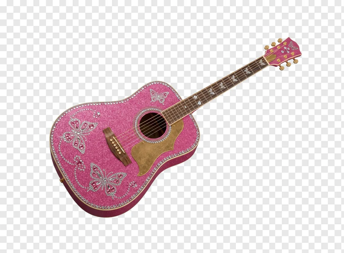 Dolly Parton Sparkling Guitar PNG Transparent Image
