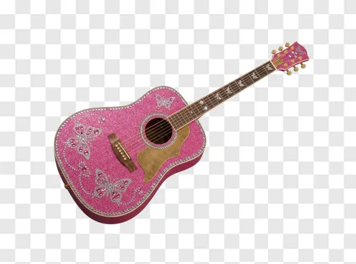 Dolly Parton Sparkling Guitar PNG Transparent Image