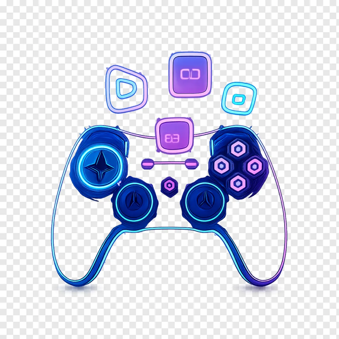 Futuristic Gaming Controller PNG Image For Gamers