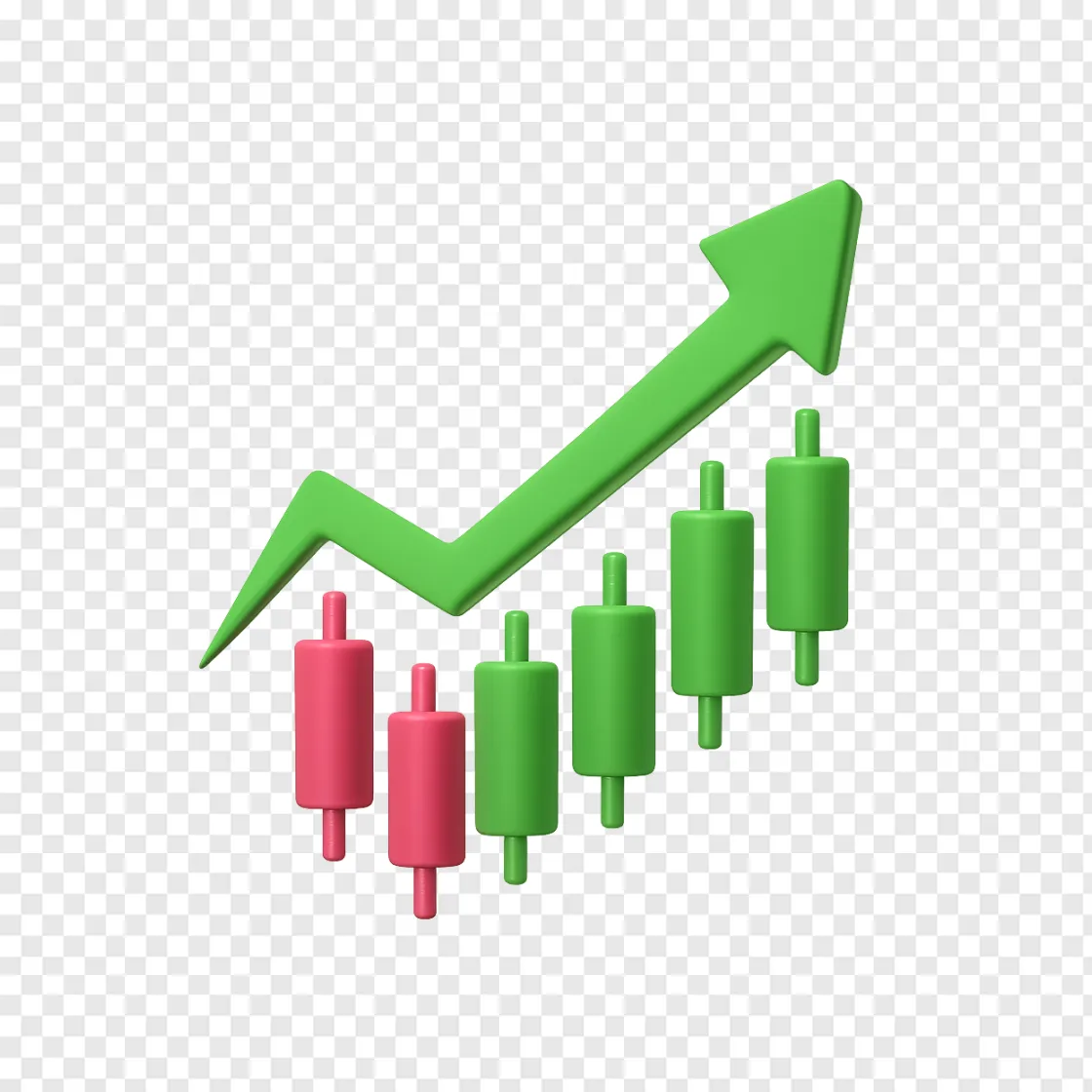 Stock Market Chart PNG Graphic For Financial Design