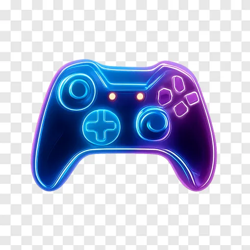 Futuristic Gaming Controller PNG Transparent Background
