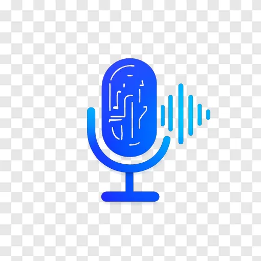 AI Voice Transcription Icon PNG For Tech Designs