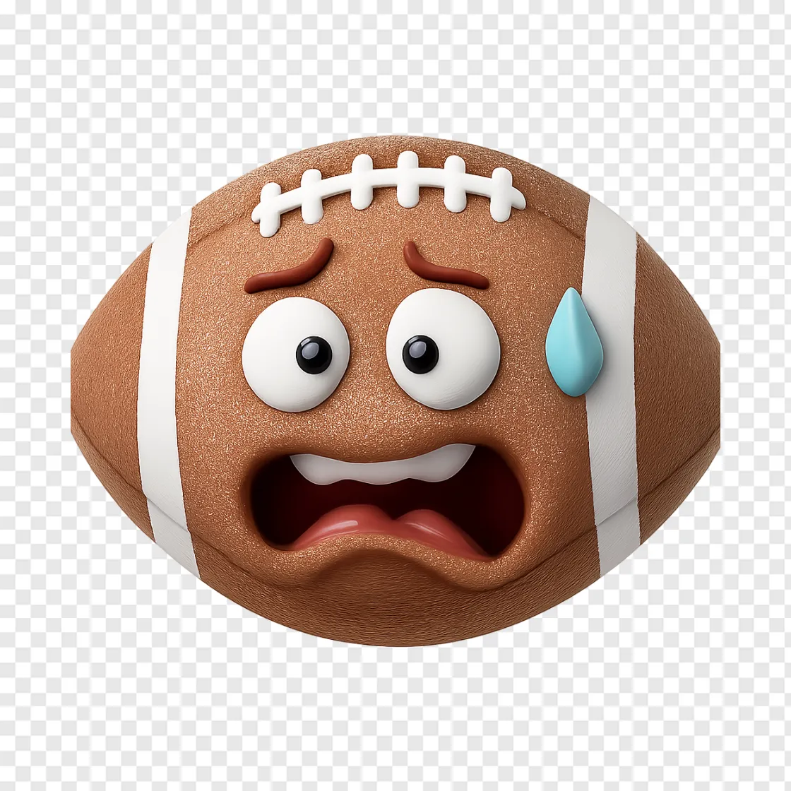 American Football Fan Anxiety PNG Graphic