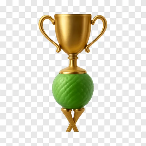 Golden Golf Trophy PNG Image For Sports Design