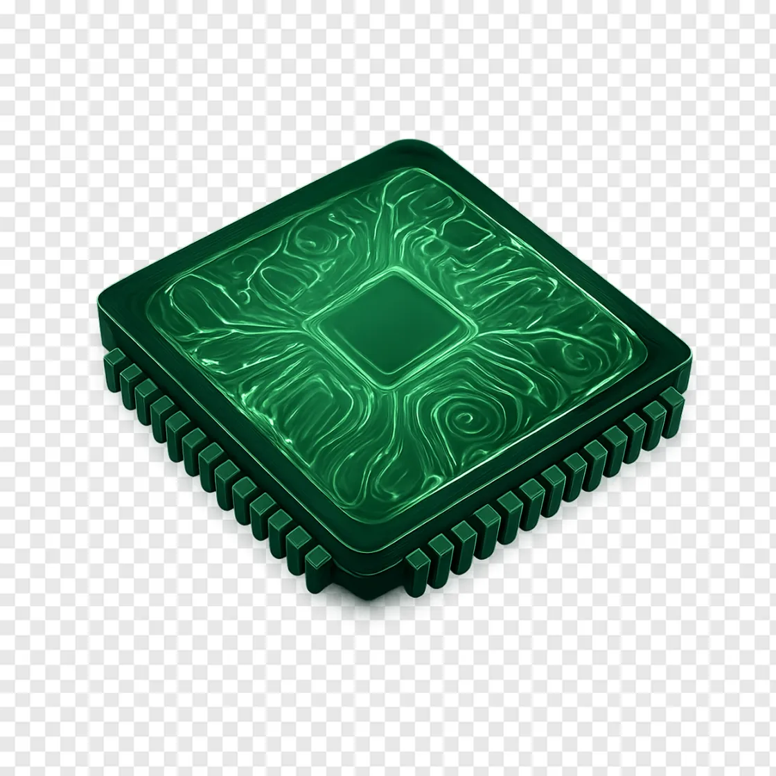 Futuristic Nvidia Tech Chip PNG For Design Projects