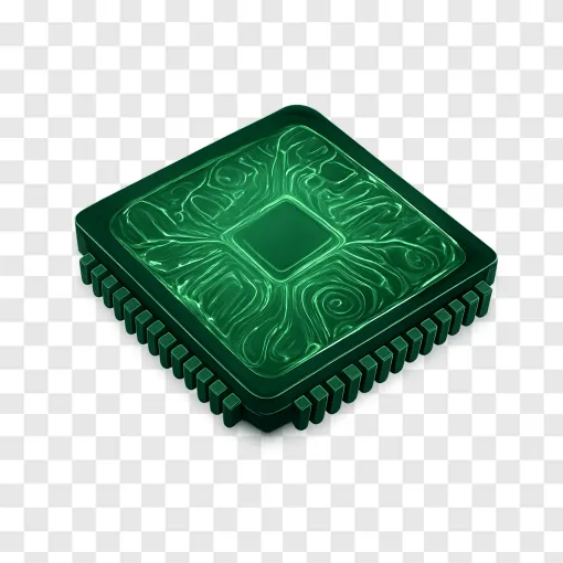 Futuristic Nvidia Tech Chip PNG For Design Projects
