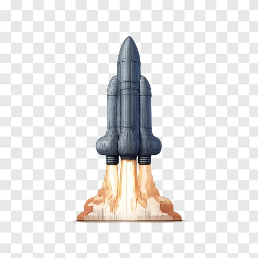 Starship Heavy Rocket PNG Vector Graphic