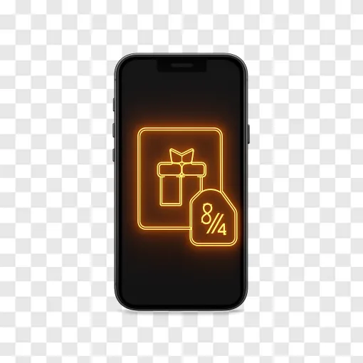 Smartphone Discount And Gift Card PNG Image