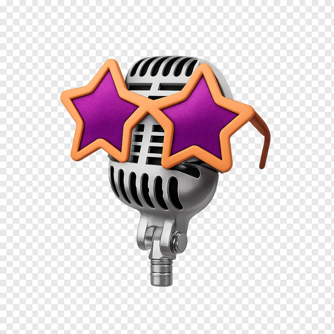 Retro Concert Microphone PNG For Music Lovers
