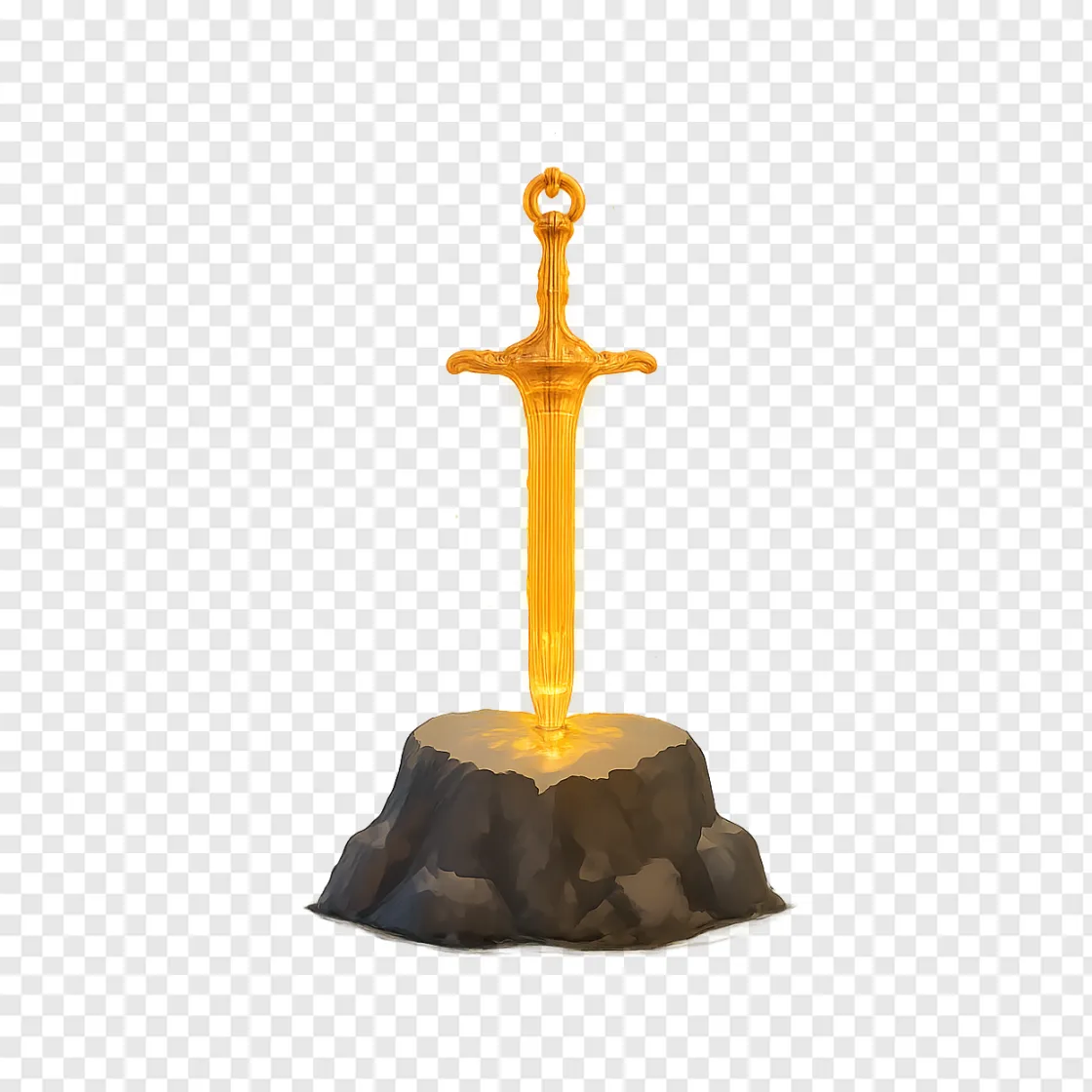 Magical Fantasy Sword PNG Icon For Gamers