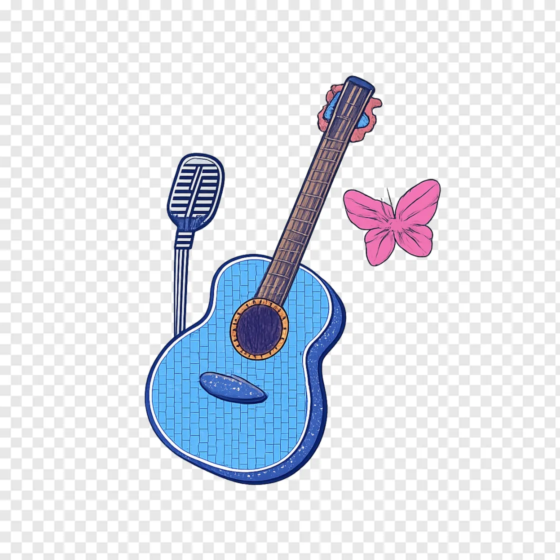 Country Music Guitar PNG Vector Graphic