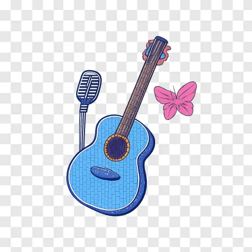 Country Music Guitar PNG Vector Graphic