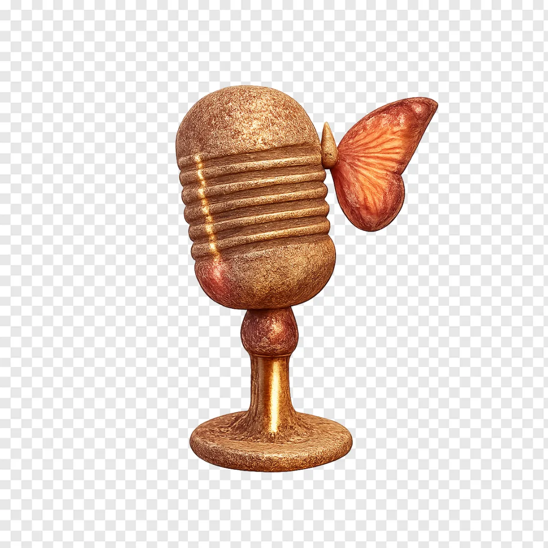 Vintage Music Microphone PNG Concept For Concert Designs