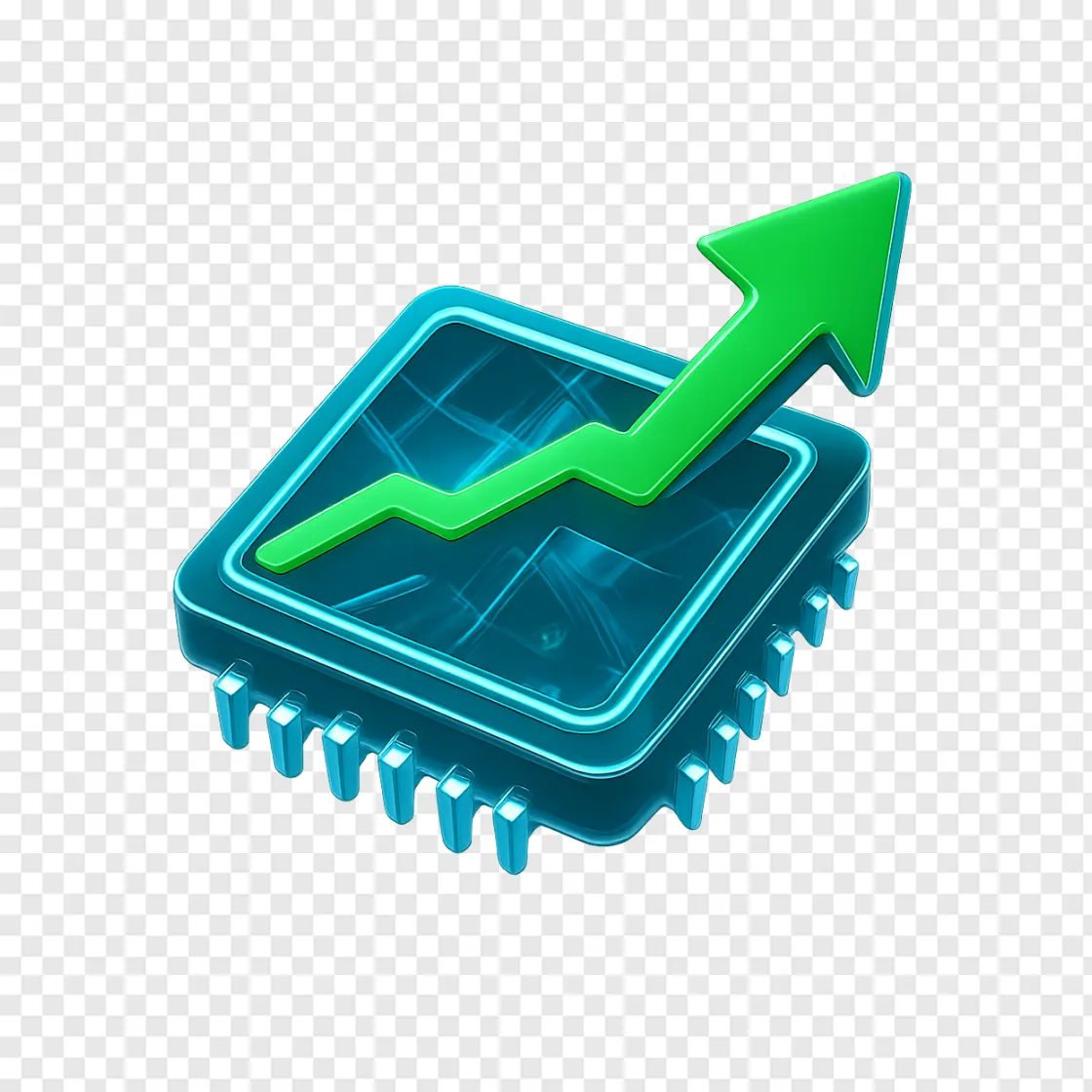 Nvidia Stock And Microchip PNG Image For Financial Reports
