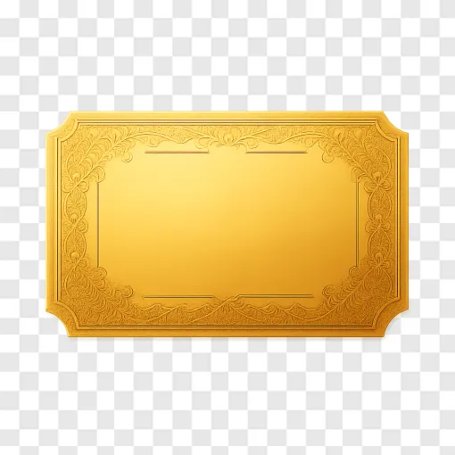 Golden Ticket PNG Transparent Background