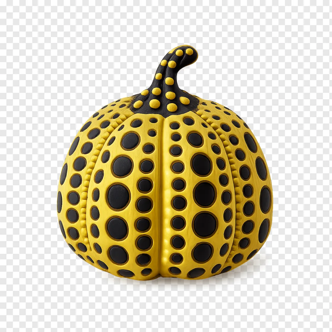 Yayoi Kusama Polka Dot Pumpkin Art PNG