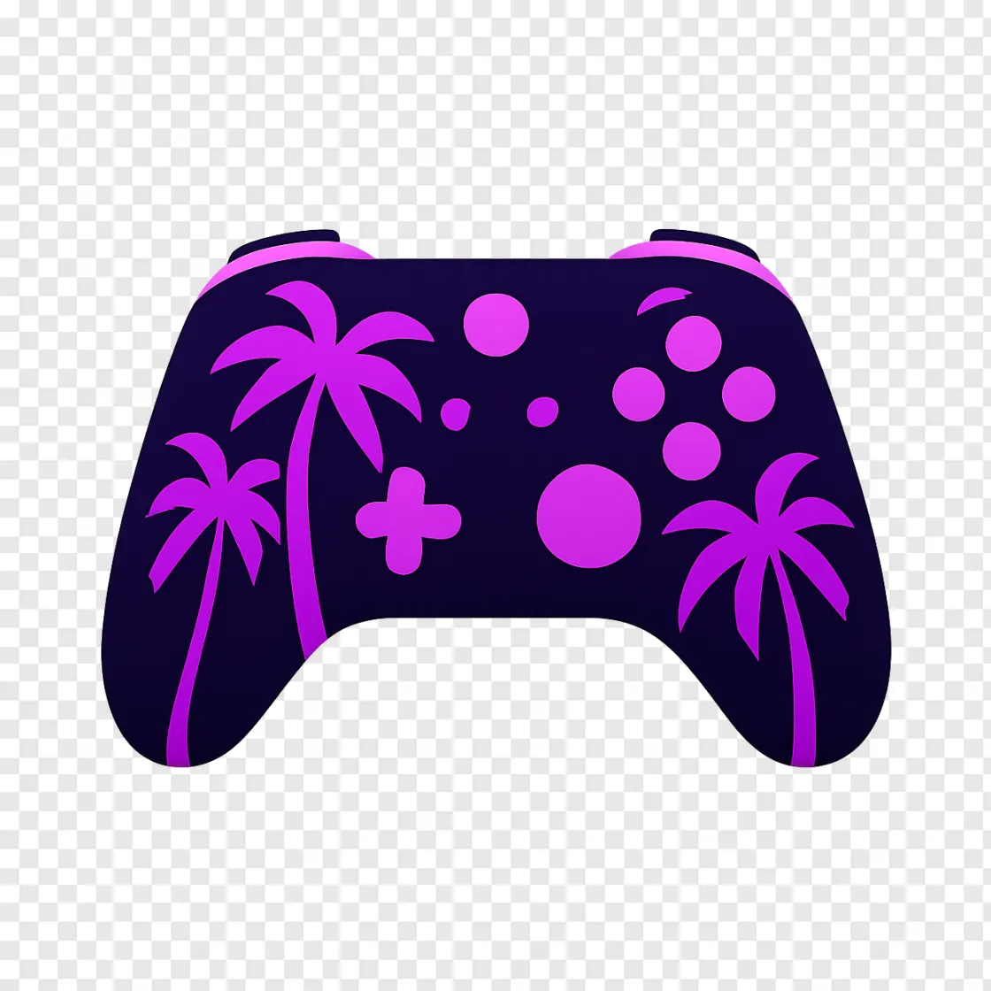 Gaming Controller Neon PNG Design