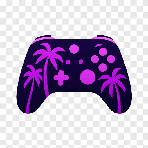 Gaming Controller Neon PNG Design