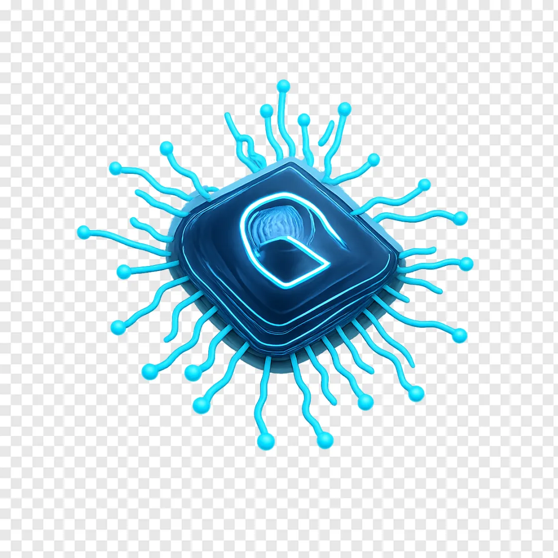 AI Microchip Processor PNG Transparent Image