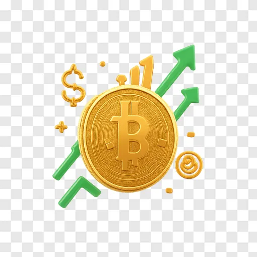 Bitcoin Gold Coin PNG Transparent Background