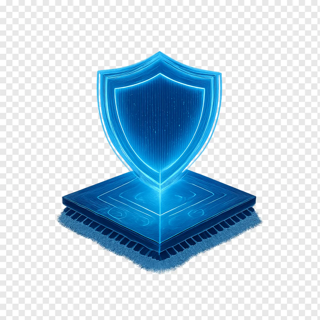 AI Security Shield PNG Transparent Image