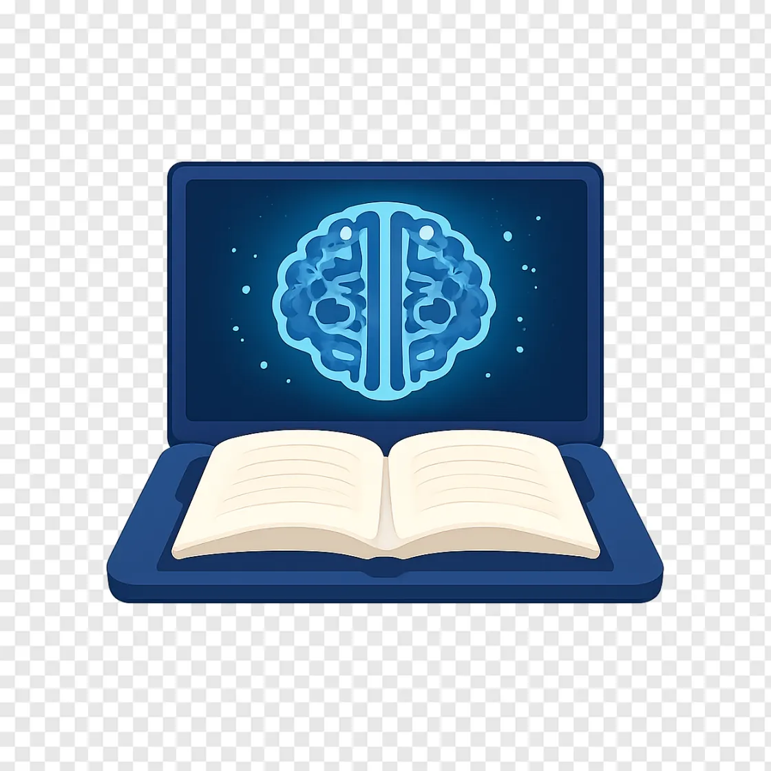 AI Notebook And Digital Book PNG Transparent Icon