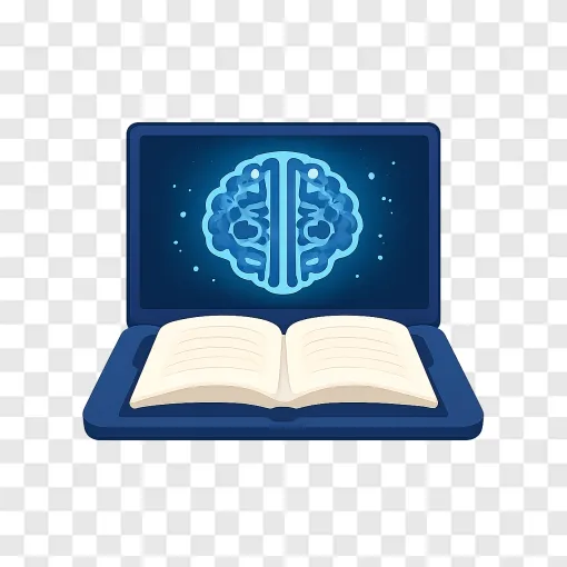 AI Notebook And Digital Book PNG Transparent Icon