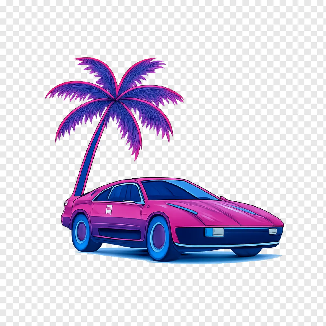 GTA 6 Neon Aesthetic PNG Transparent Image