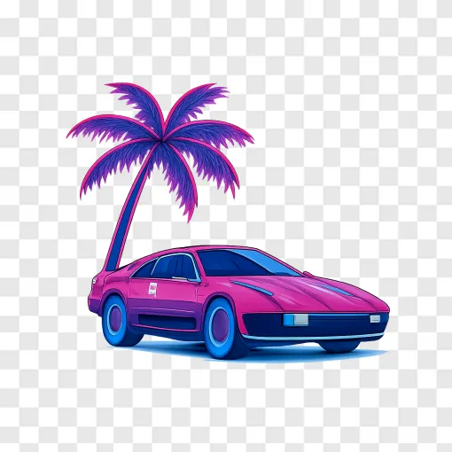 GTA 6 Neon Aesthetic PNG Transparent Image
