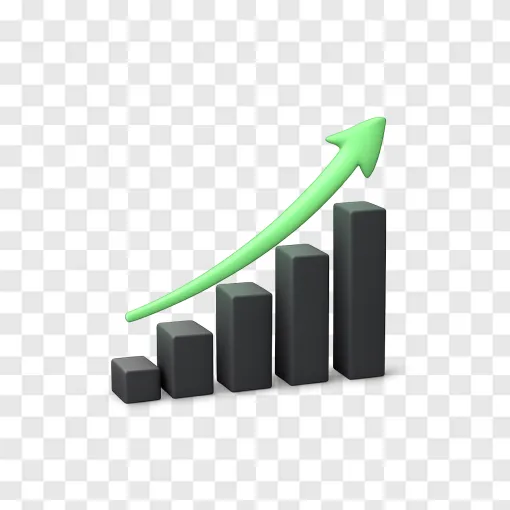 Stock Market Growth Upward Arrow PNG