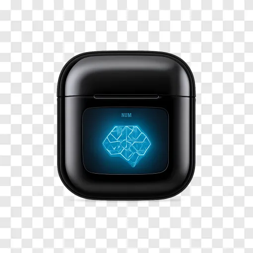 AI Earphone Case Transparent PNG For Tech Designs