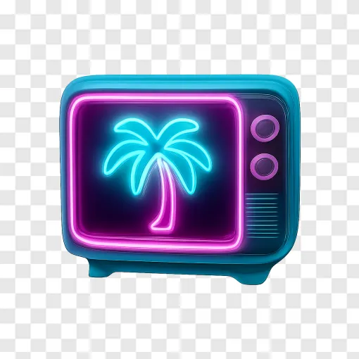 GTA 6 Neon Palm Tree PNG Free Download