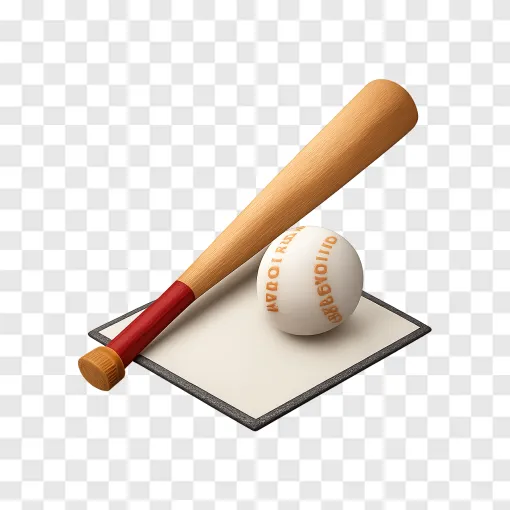 Baseball Bat And Ball PNG Transparent Image