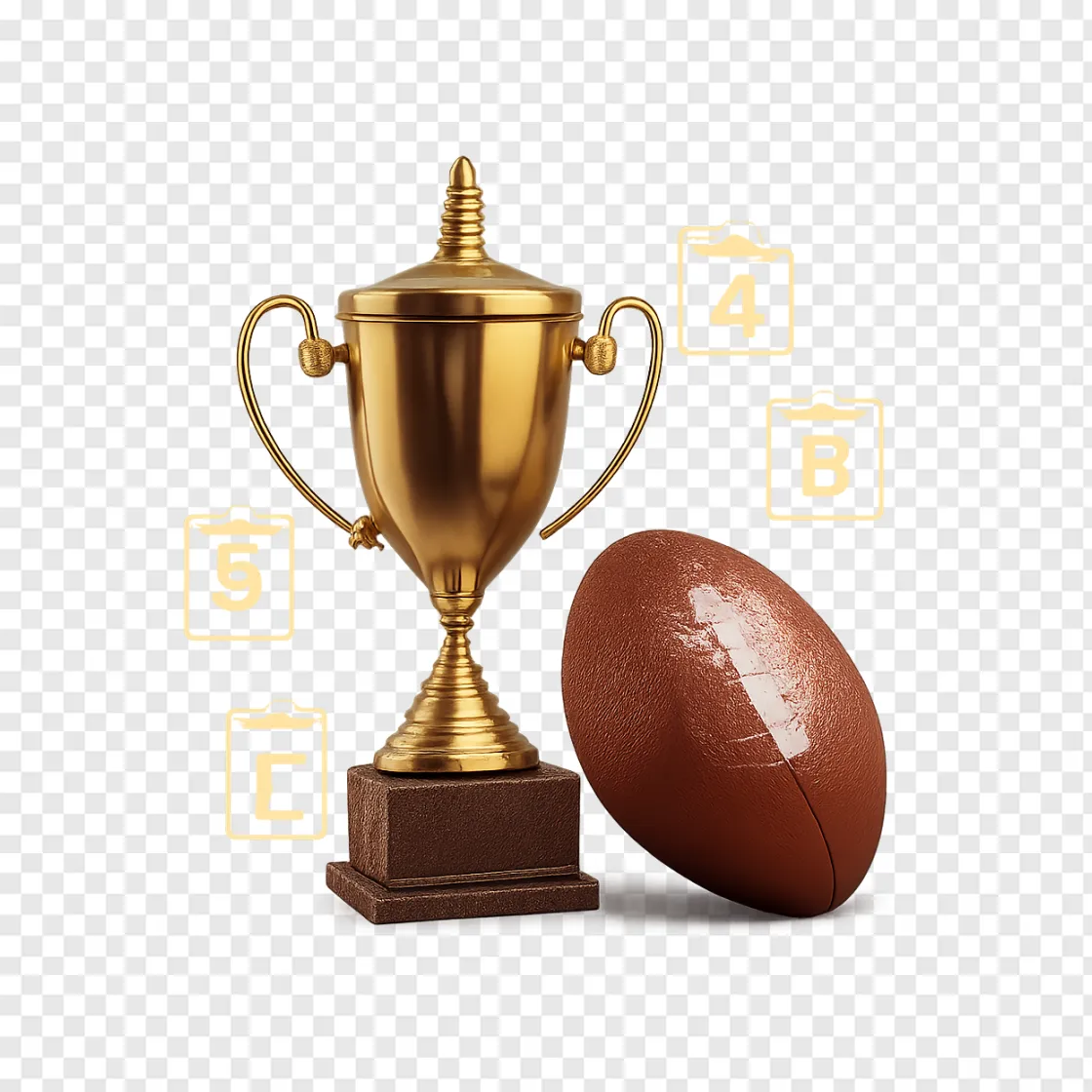 Fantasy Football Trophy PNG Transparent Background