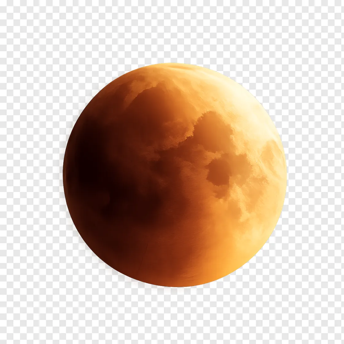 Partial Lunar Eclipse PNG Transparent Image