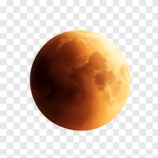 Partial Lunar Eclipse PNG Transparent Image