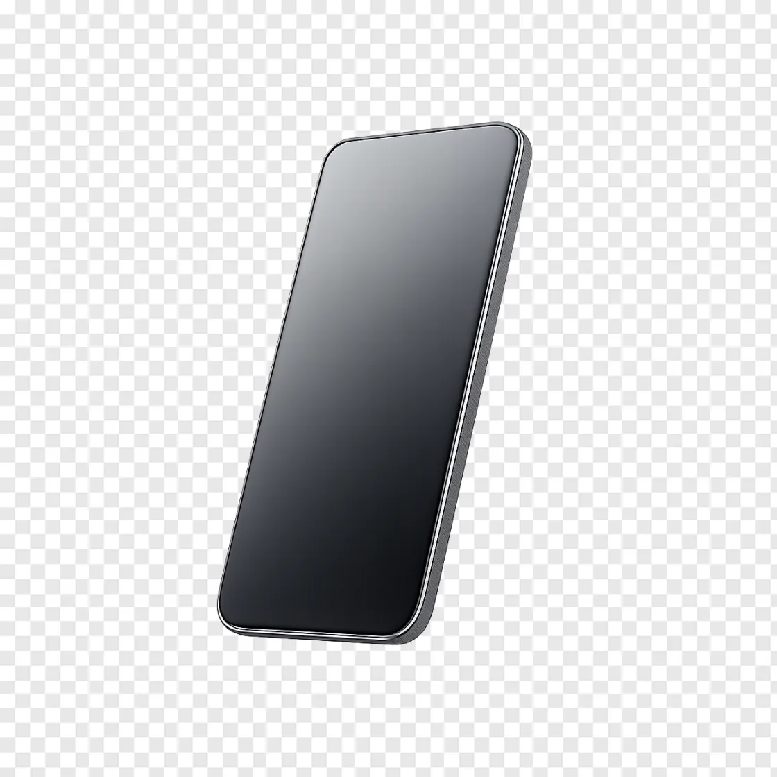 Futuristic Smartphone Mockup PNG Transparent Background