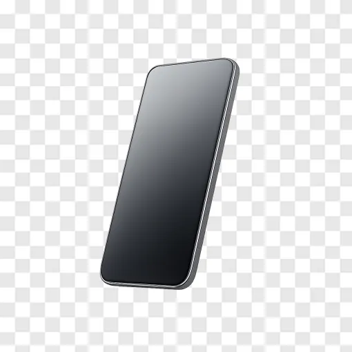 Futuristic Smartphone Mockup PNG Transparent Background