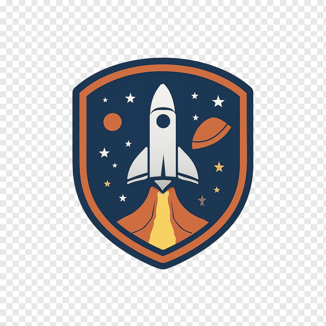 Space Academy Logo PNG Transparent Background