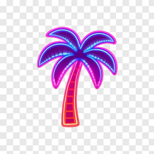 GTA 6 Neon Palm Tree PNG Free Download