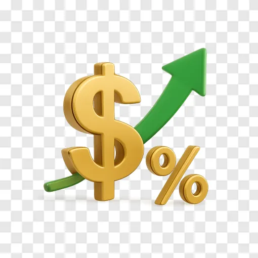 Interest Rate Hike PNG Icon For Financial Design