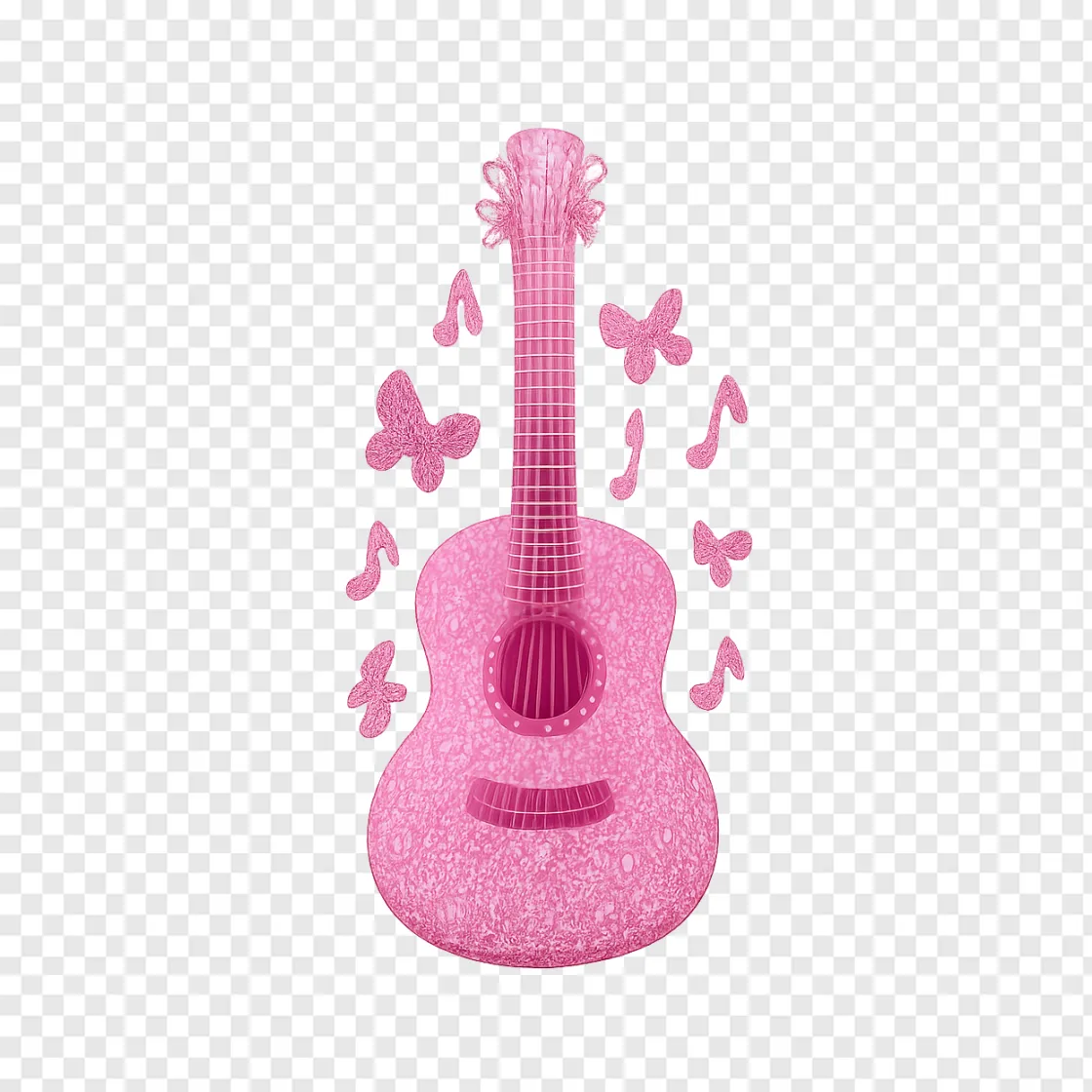 Dolly Parton Acoustic Guitar PNG Transparent Image