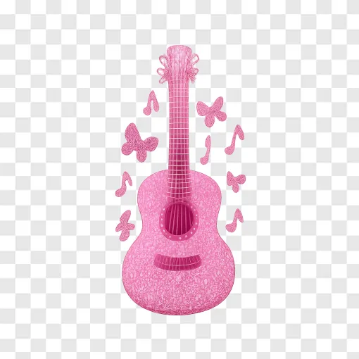 Dolly Parton Acoustic Guitar PNG Transparent Image