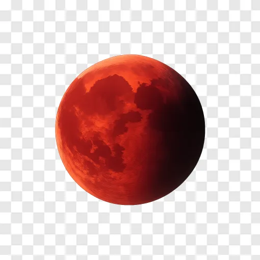 Blood Moon PNG Transparent Image For Astronomy Designs