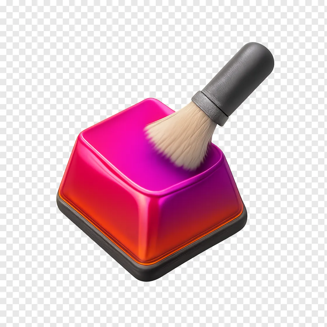 Clean Keycaps PNG - Gaming Setup Graphic