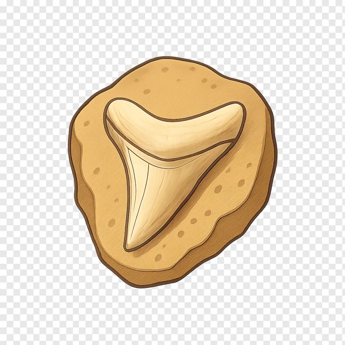 Shark Fossil PNG Image For Educational Projects