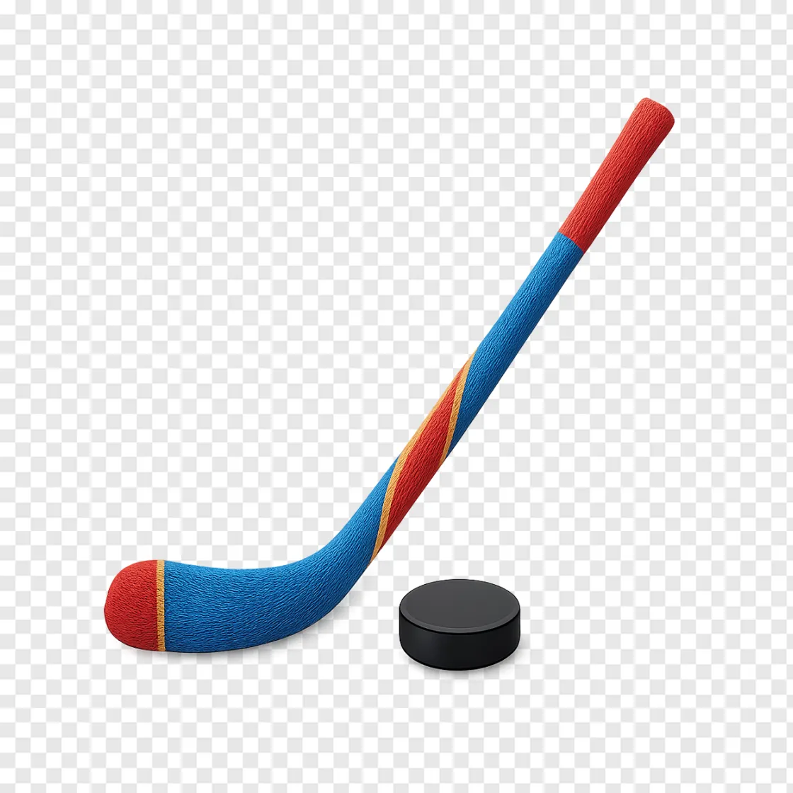 Ice Hockey Puck And Stick PNG Transparent Image