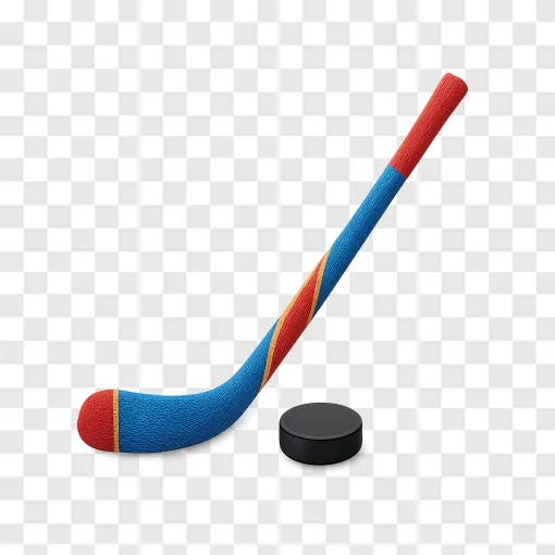Ice Hockey Puck And Stick PNG Transparent Image